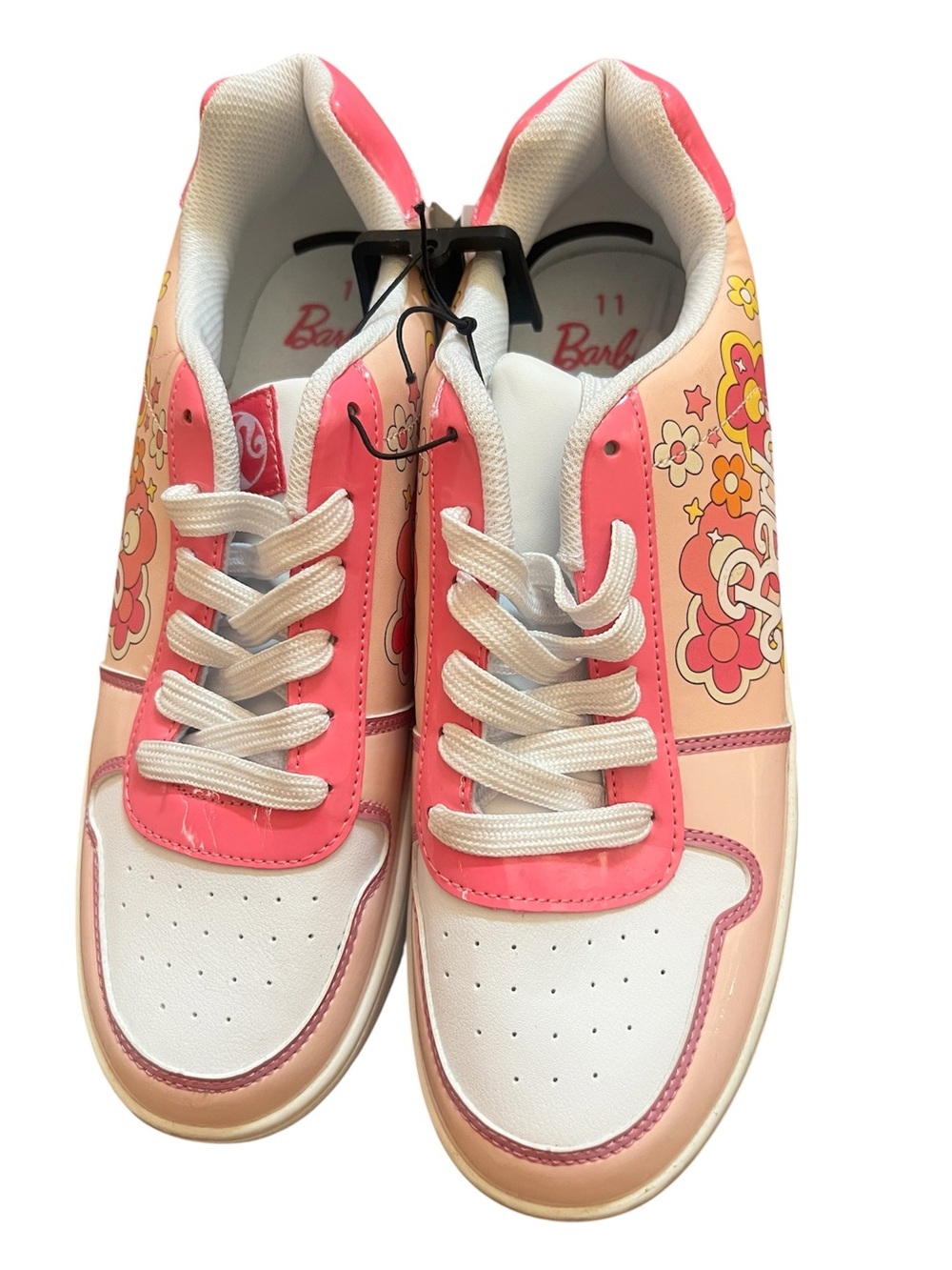 Barbie Pink White Floral Retro Sneakers
